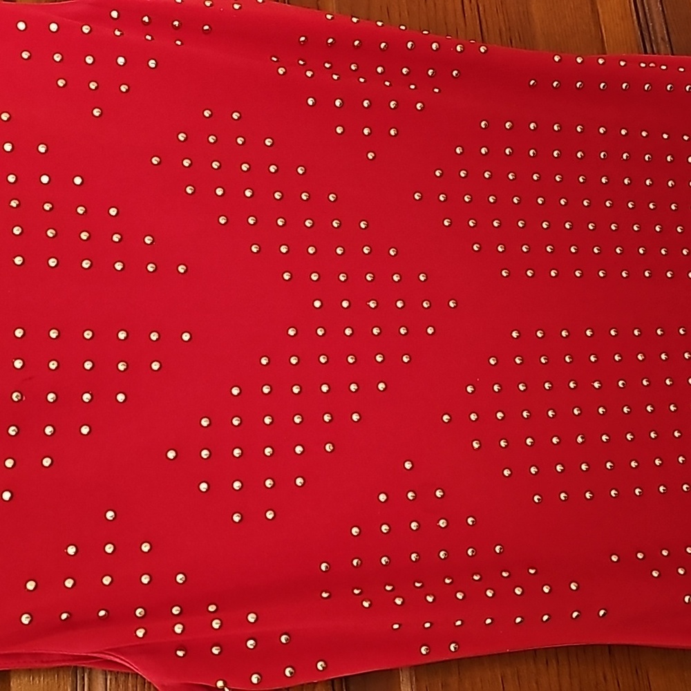 NWOT Calvin Klein Womans Size 2 stunning Red dress with embellishments. - Picture 5 of 8